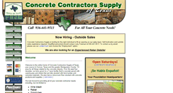 Desktop Screenshot of concretecontractorssupply.com
