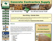 Tablet Screenshot of concretecontractorssupply.com
